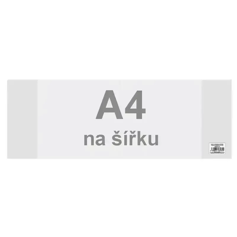 Obal na sešit A4 na šířku • silný • průhledný
