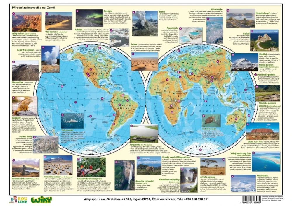 Zemské polokoule a přírodní nej CZ - A3
