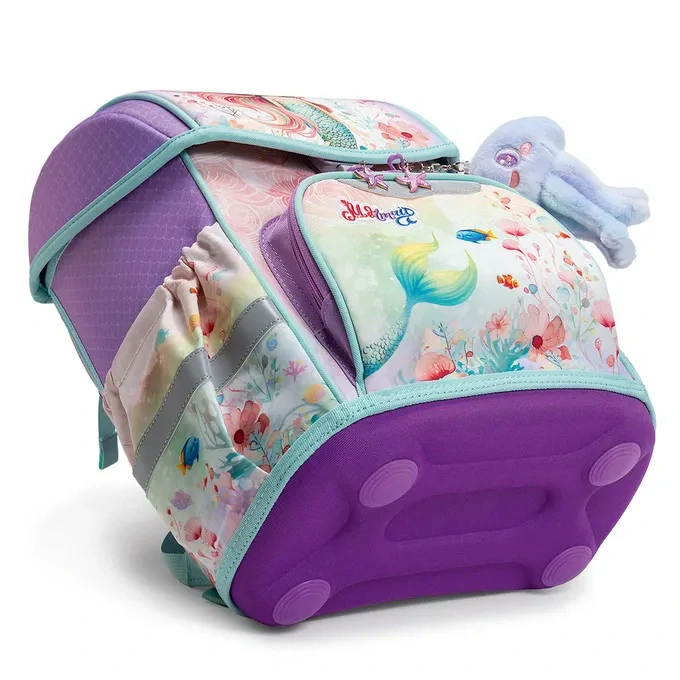 Anatomická školní aktovka Mermaid - mořská panna, fialová