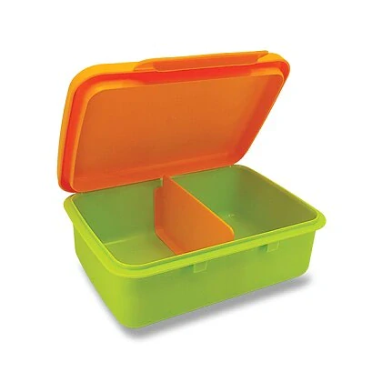 Svačinový box Zdravá sváča - zelený/ žlutý