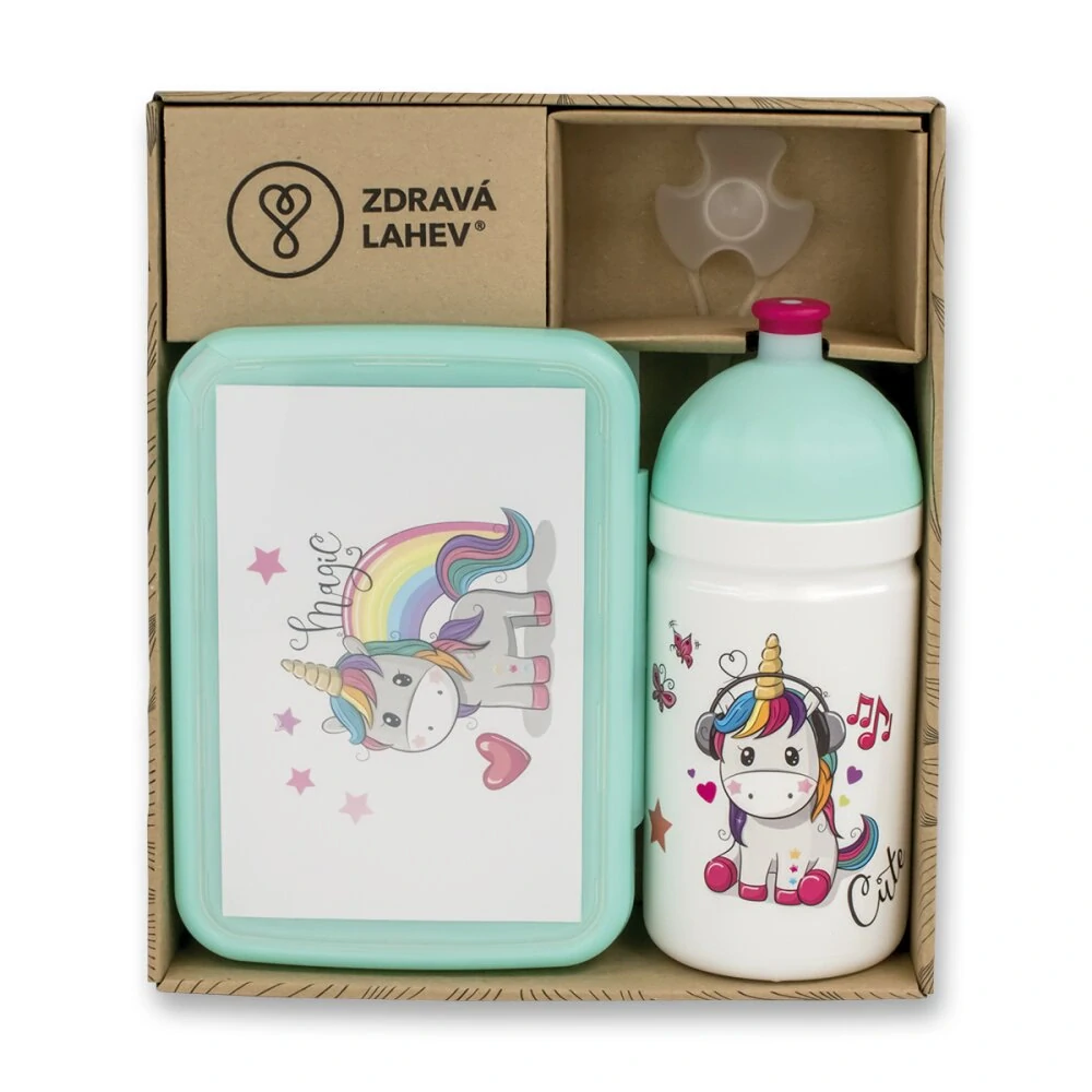 Set Zdravá lahev 0,5 l a Zdravá sváča - Magic unicorn