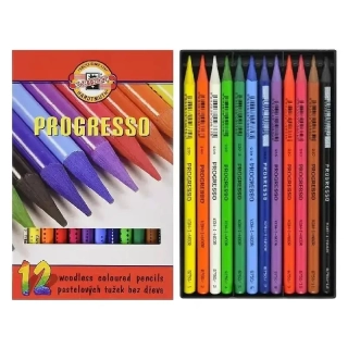 Pastelky Progresso - KOH-I-NOOR - 12 barev