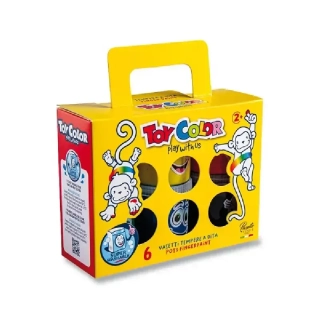 Prstové barvy TOY COLOR - 6 barev, 80 ml