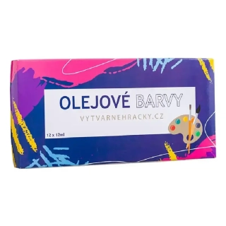 Olejové barvy - 12 barev, 12 ml