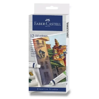 Olejové barvy FABER-CASTELL - 12 barev
