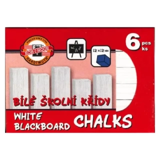 Školní křídy na tabuli KOH-I-NOOR - bílé, 6ks