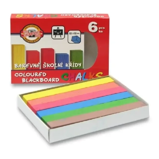 Školní křídy na tabuli KOH-I-NOOR - barevné, 6ks