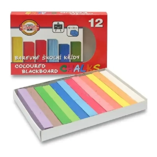 Školní křídy na tabuli KOH-I-NOOR - barevné, 12ks