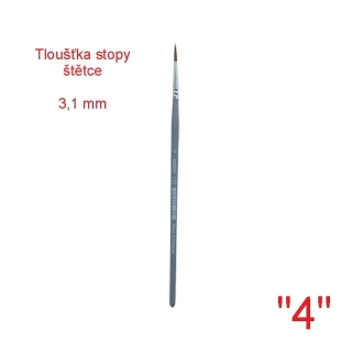 Štětec syntetický kulatý SPOKO, velikost 4 - 3,1 mm