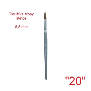 Štětec syntetický kulatý SPOKO, velikost 20 - 8,8 mm