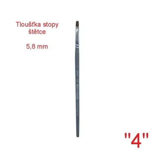 Štětec syntetický plochý SPOKO, velikost 4 - 5,8 mm