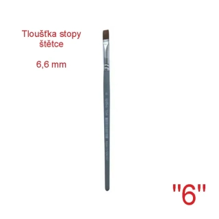 Štětec syntetický plochý SPOKO, velikost 6 - 6,6 mm