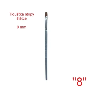 Štětec syntetický plochý SPOKO, velikost 8 - 9 mm