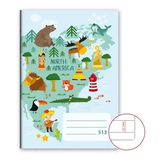 Školní sešit 513 • A5 - malý • 10 listů • linkovaný - 12 mm