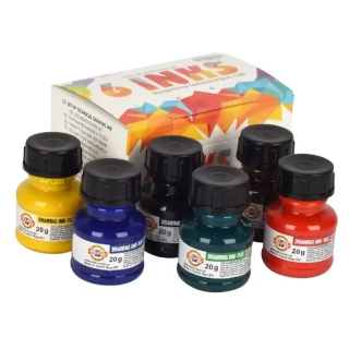 Barevná tuš KOH-I-NOOR - 6 barev