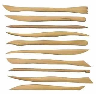 Modelovací špachtle dřevěné - sada 10 kusů