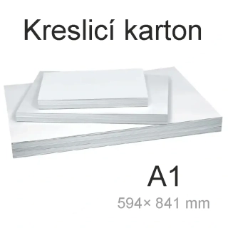 Kreslící karton - čtvrtka A1 - 594 x 841 mm • 220g