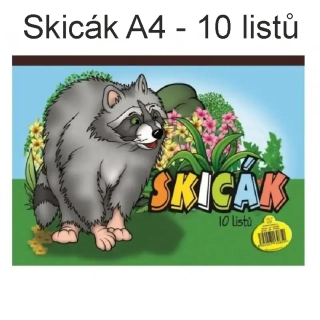 Skicák A4 - 10ks, 210 x 297 mm • 180g