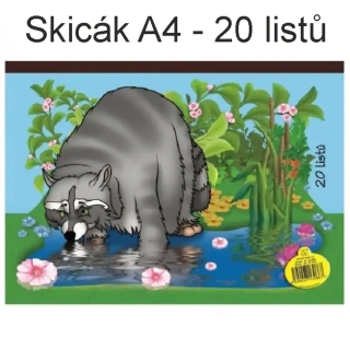 Skicák A4 - 20ks, 210 x 297 mm • 180g