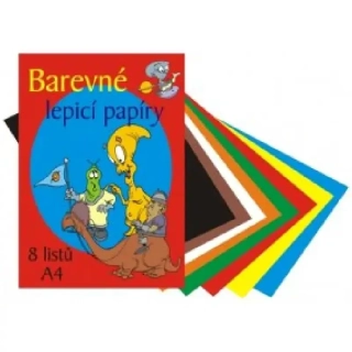 Složka barevných lapicích papírů A4 - 8 listů