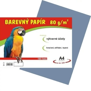 Barevný papír A4 - šedý