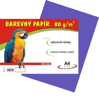 Barevný papír A4 - fialový