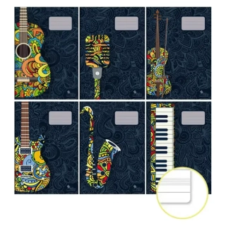 Školní notový sešit na hudební výchovu • A4 - velký • 20 listů • notová osnova