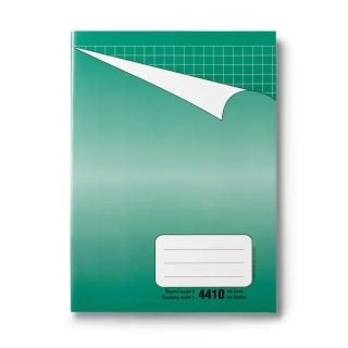 Školní sešit 4410 • A4 - velký • 30 listů čtvereček 10 x 10 mm, 10 listů nelinkovaný - čistý