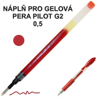 Náplň pro gelová pera PILOT G-2, 0.5 - červená