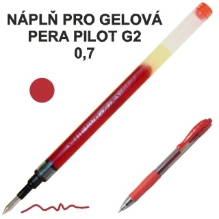 Náplň pro gelová pera PILOT G-2, 0.7 - červená