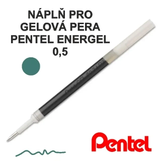 Náplň do gelového pera PENTEL Energel, 0.5 - zelená