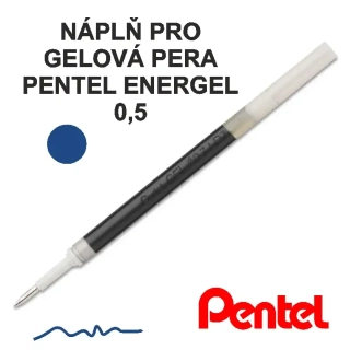 Náplň do gelového pera PENTEL Energel, 0.5 - modrá