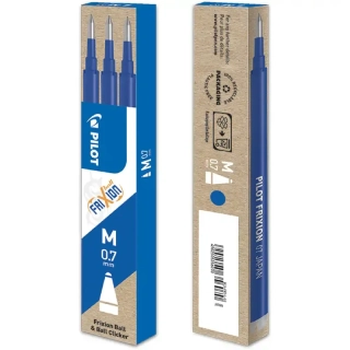 Náplň do gumovacího pera PILOT FriXion Ball 0,7 - modrá - 3ks