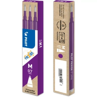 Náplň do gumovacího pera PILOT FriXion Ball 0,7 - fialová - 3ks