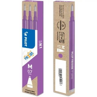 Náplň do gumovacího pera PILOT FriXion Ball 0,7 - lila - 3ks