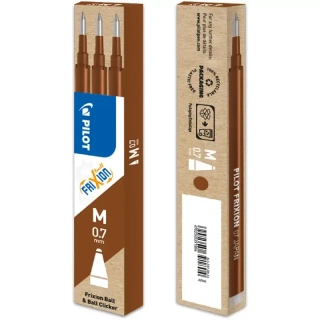 Náplň do gumovacího pera PILOT FriXion Ball 0,7 - hnědá - 3ks