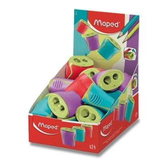 Ořezávátko Maped Boogy - s odpadní nádobkou - 2 otvory, mix barev