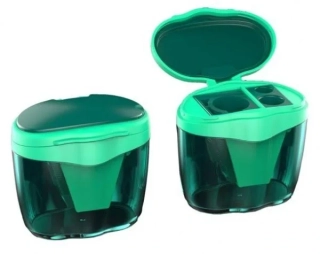 ořezávátko EISEN plast na 3 tužky se zásobníkem 468T - mix barev